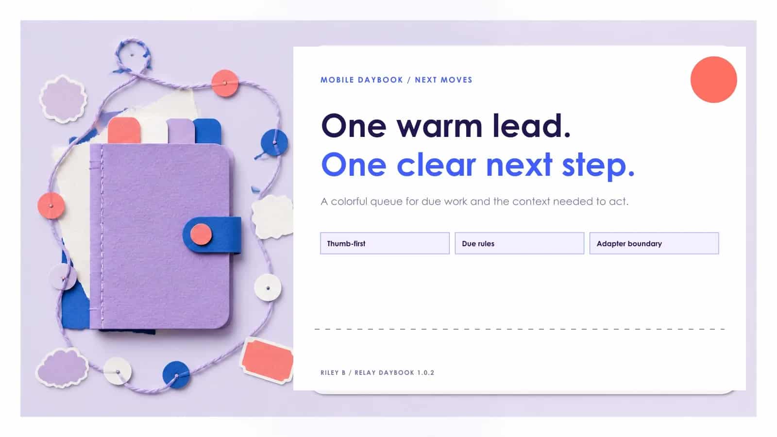 Relay Mobile Sales Follow-Up Tracker