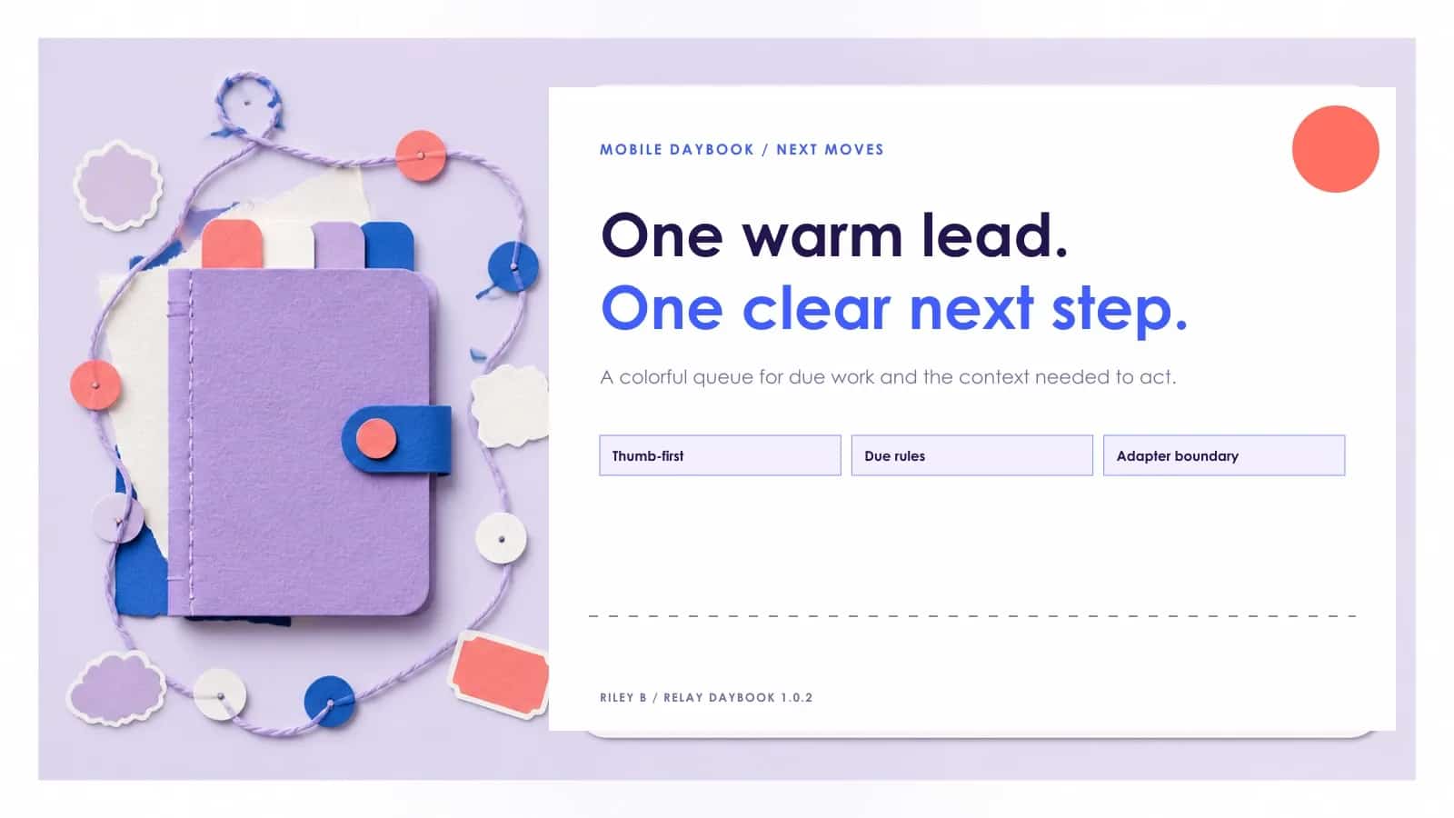 Relay Mobile Sales Follow-Up Tracker