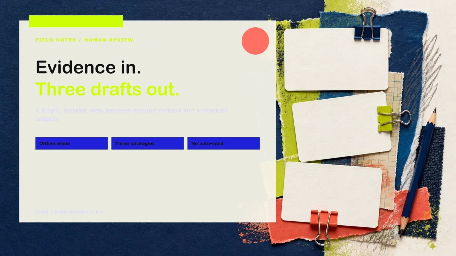 SignalDraft Mobile Sales Email Assistant preview 1