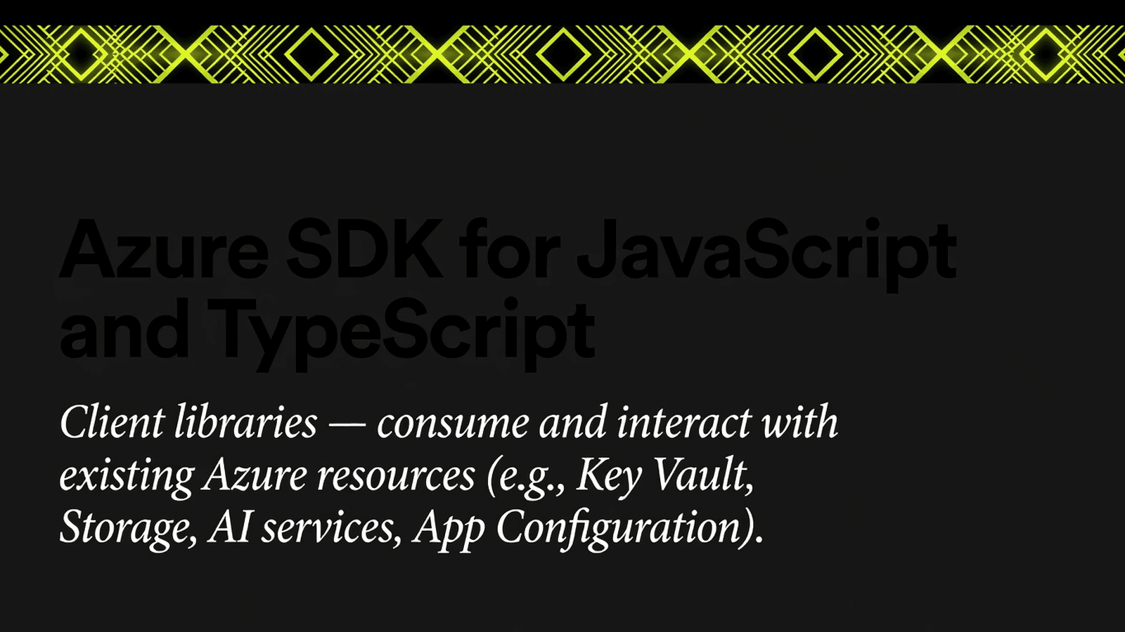 Azure SDK for JavaScript and TypeScript preview 1