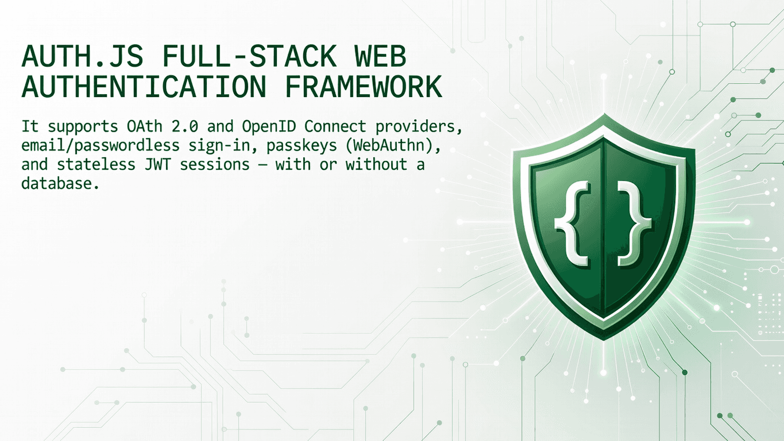 Auth.js Full-Stack Web Authentication Framework