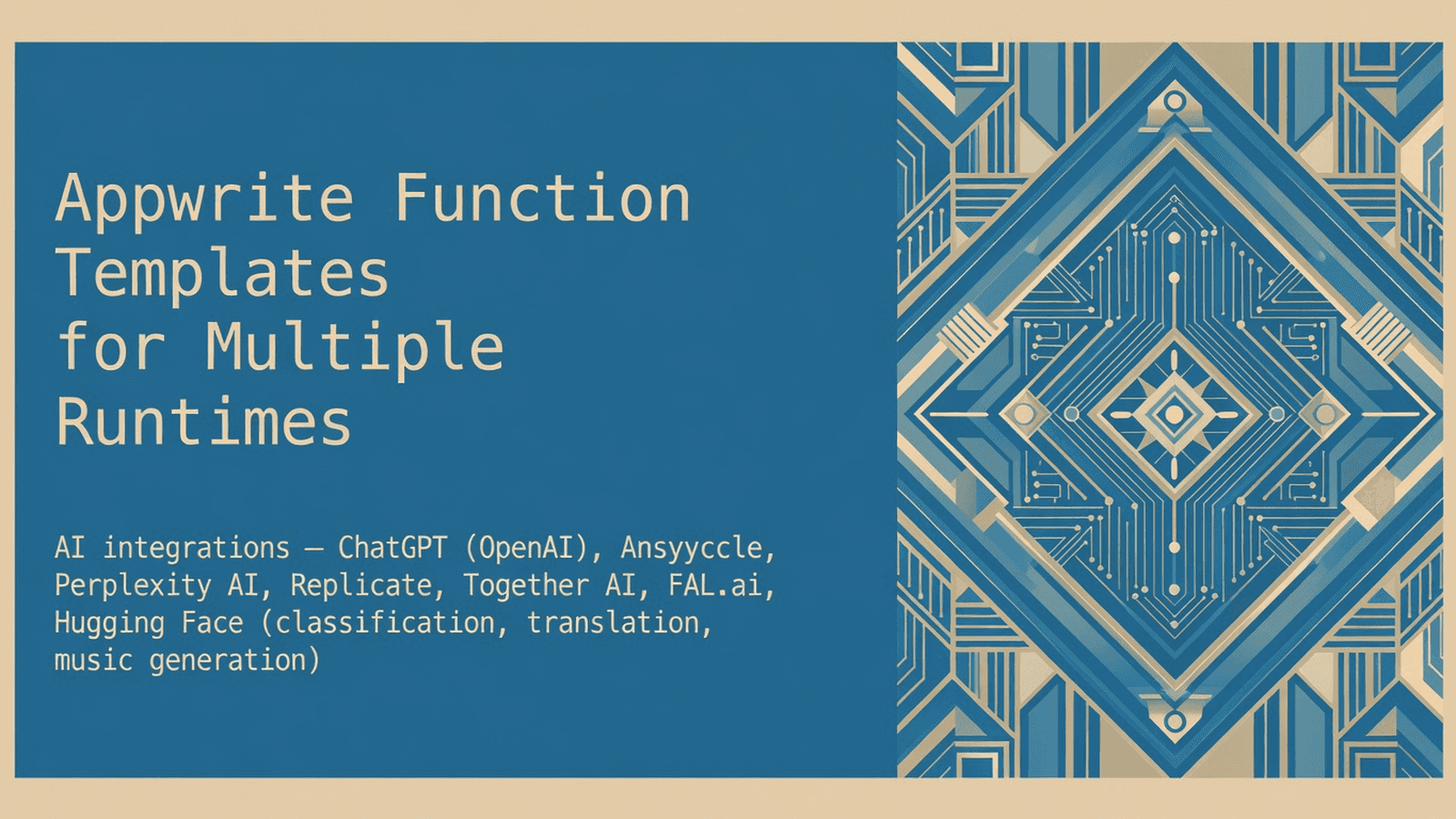 Appwrite Function Templates for Multiple Runtimes