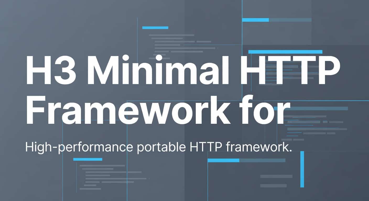 H3 Minimal HTTP Framework for Node and Edge