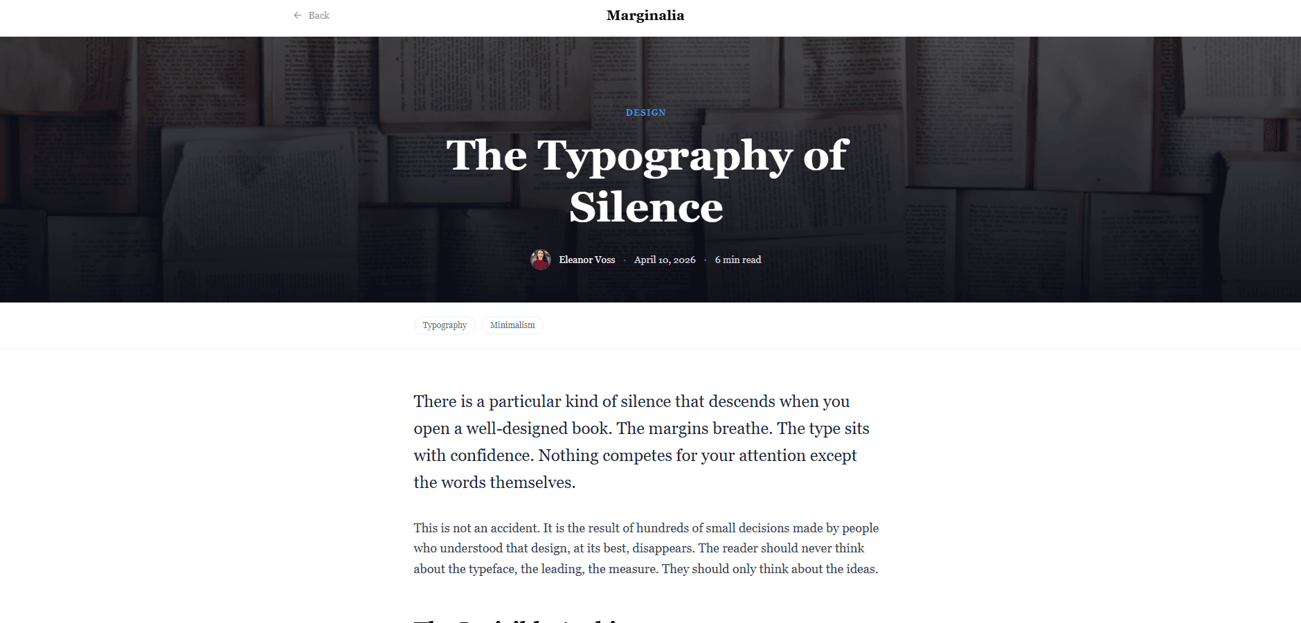 Personal Blog Design Template preview 1