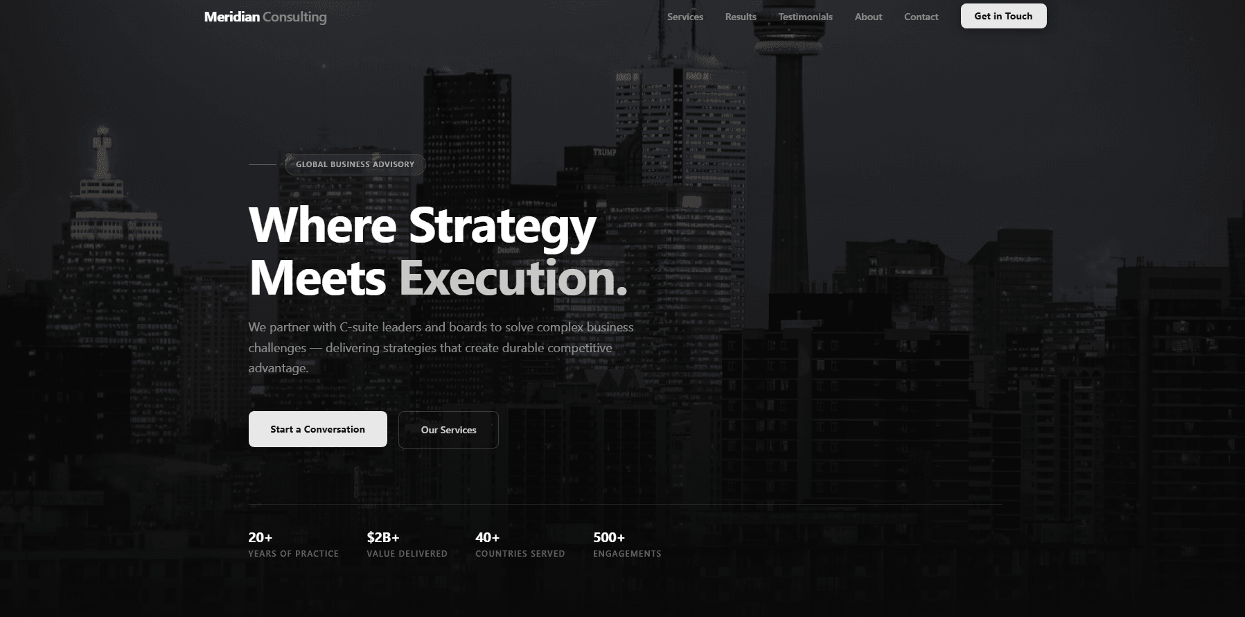 Consulting Firm Design Template preview 1