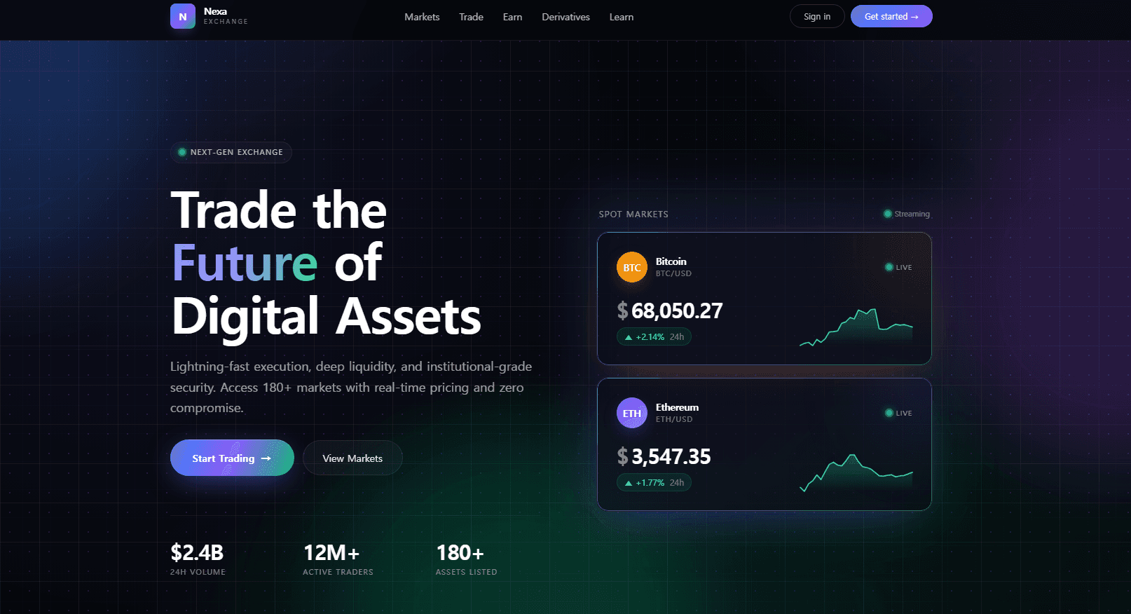 Crypto Exchange Homepage Design Template preview 1