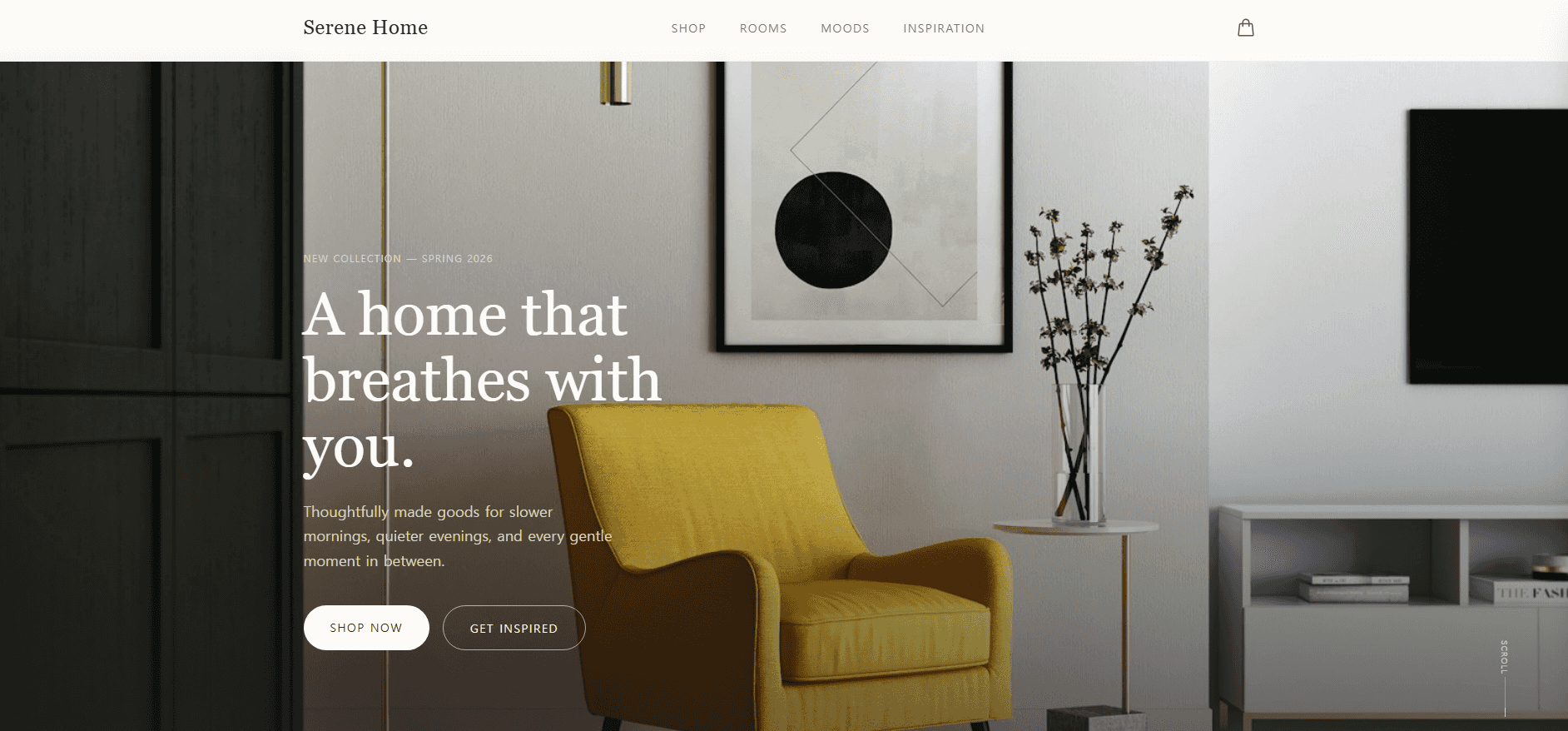 Calm Living Product Shop Design Template