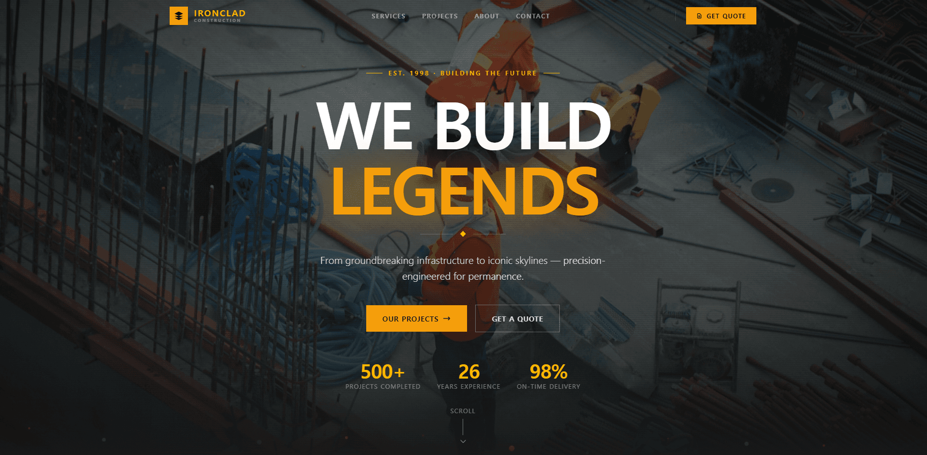 Construction Company Design Template preview 1