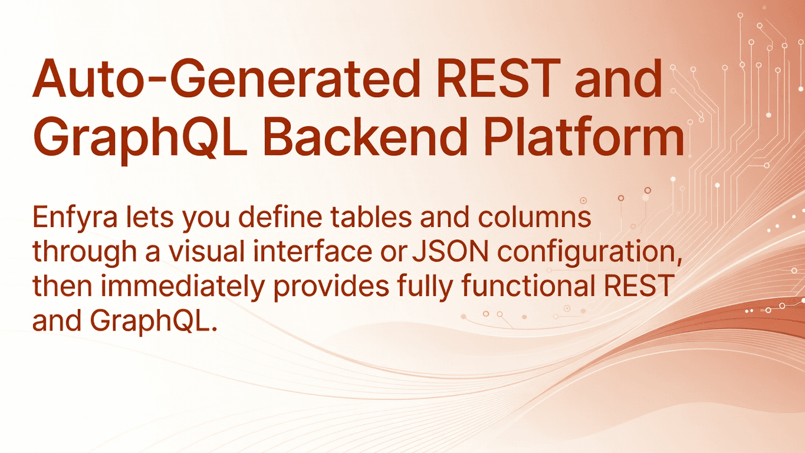 Auto-Generated REST and GraphQL Backend Platform