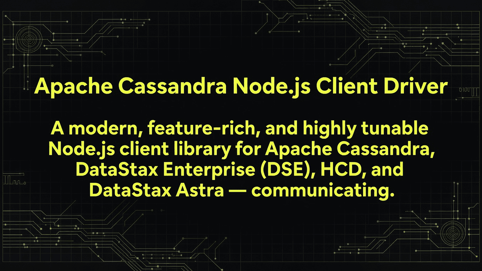 Apache Cassandra Node.js Client Driver preview 1