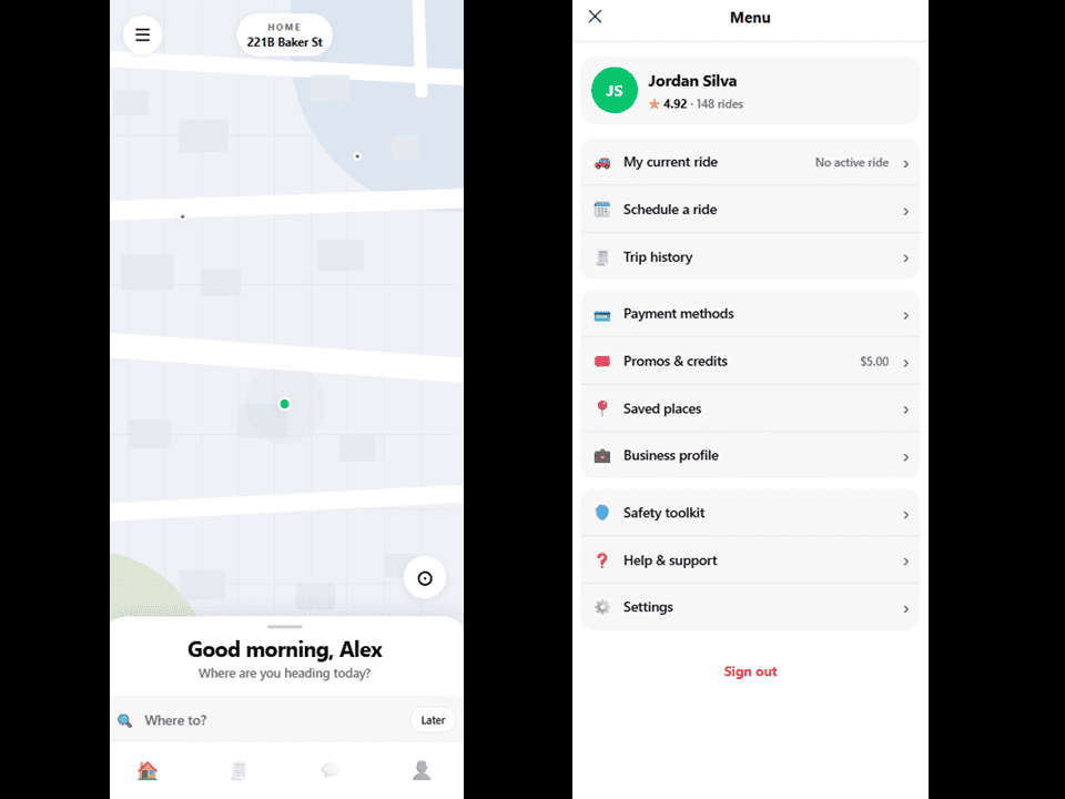 Ride Caller App Template