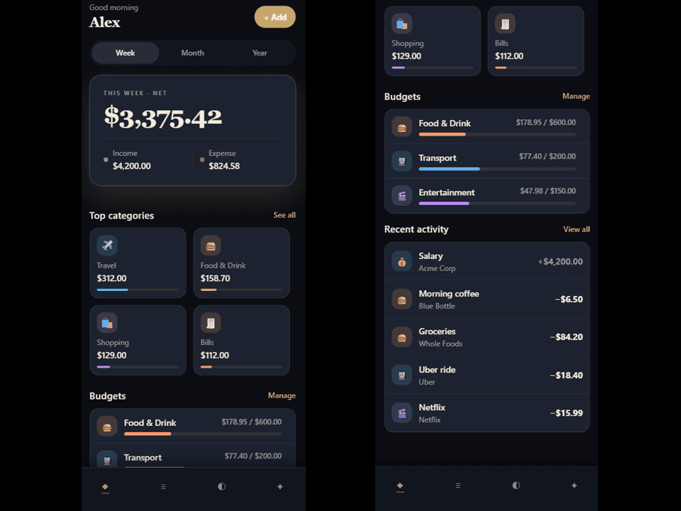 Finance Manager App Template