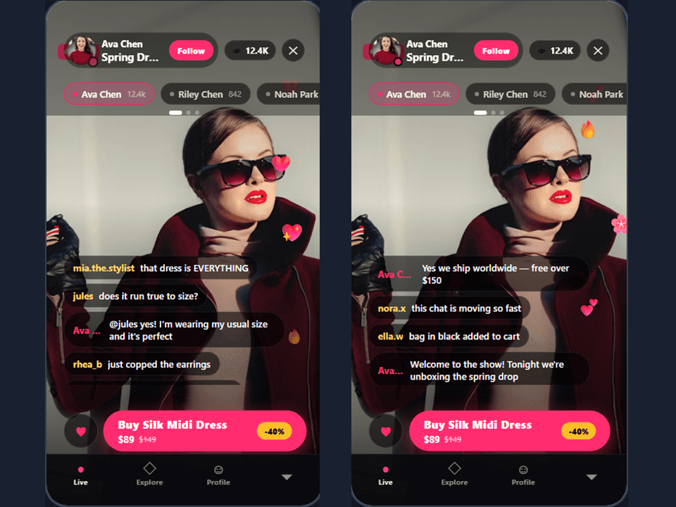 Live Commerce App Template