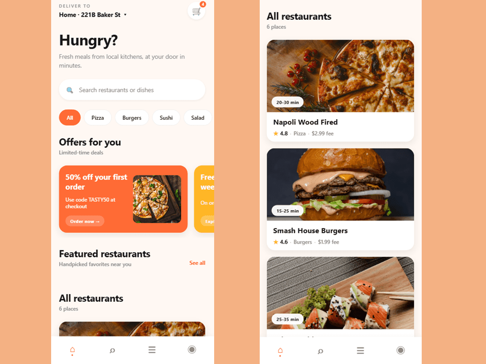 Food Delivery App Template
