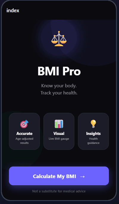 BMI Calculator preview 1