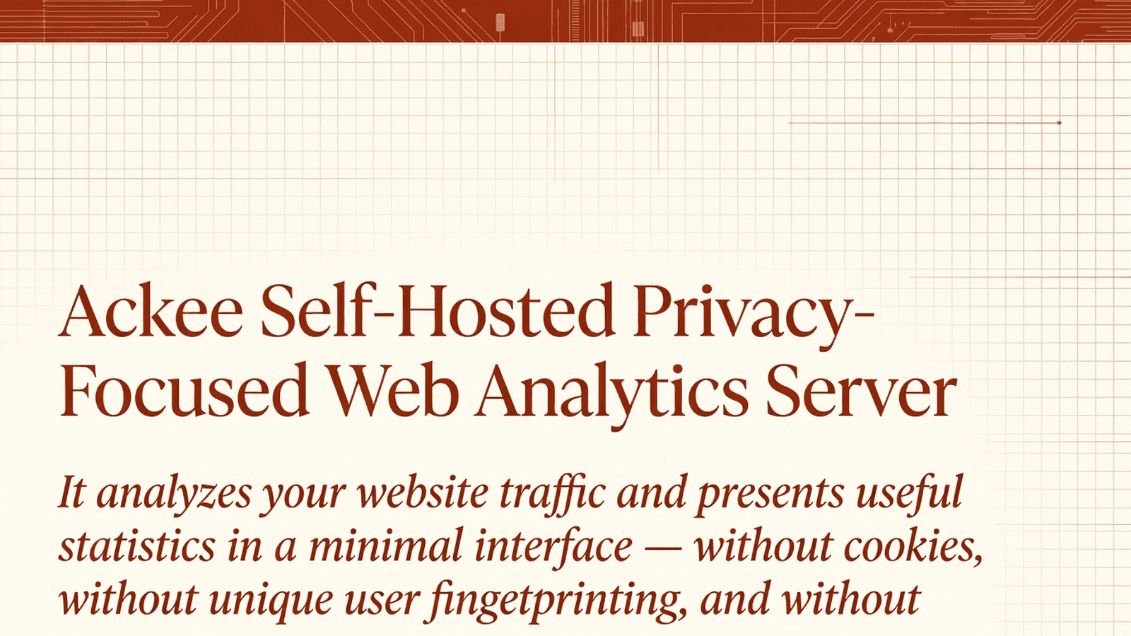 Ackee Self-Hosted Privacy-Focused Web Analytics Server preview 1