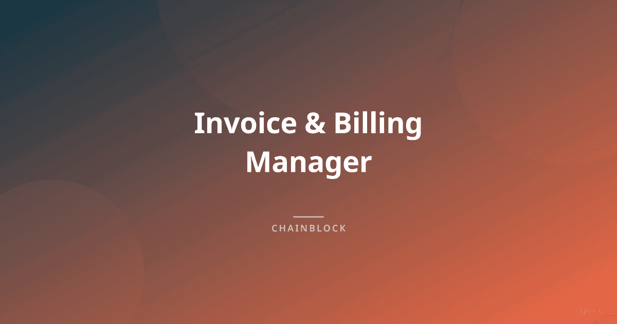 Invoice & Billing Manager