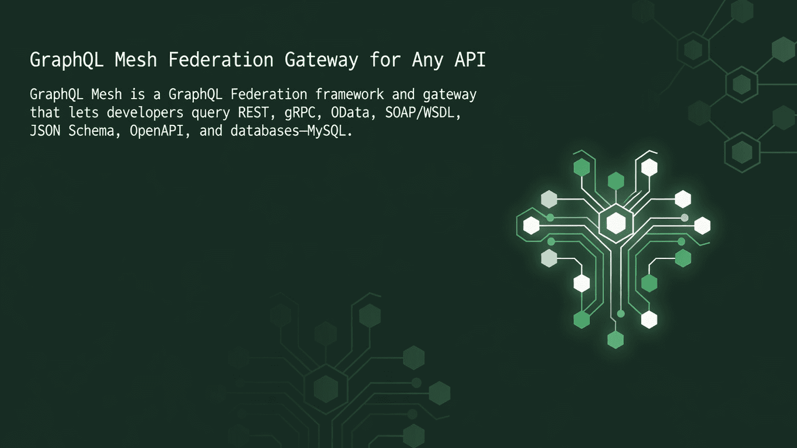 GraphQL Mesh Federation Gateway for Any API
