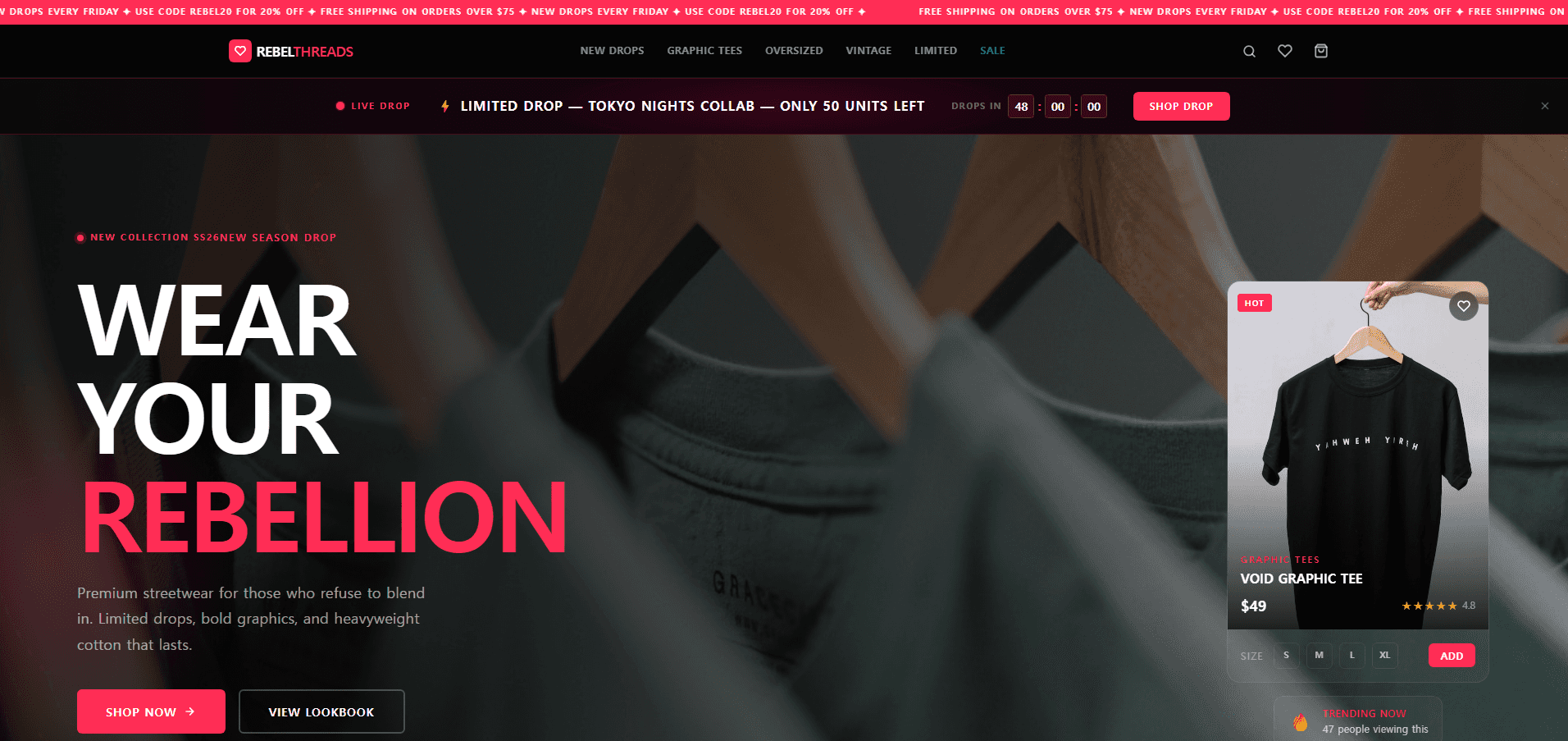 T shirt dedicated shop design template