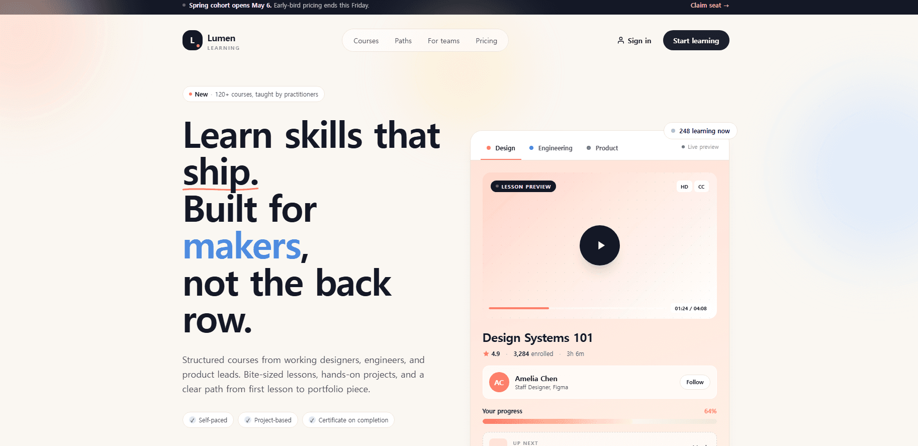 E-Learning website template preview 1