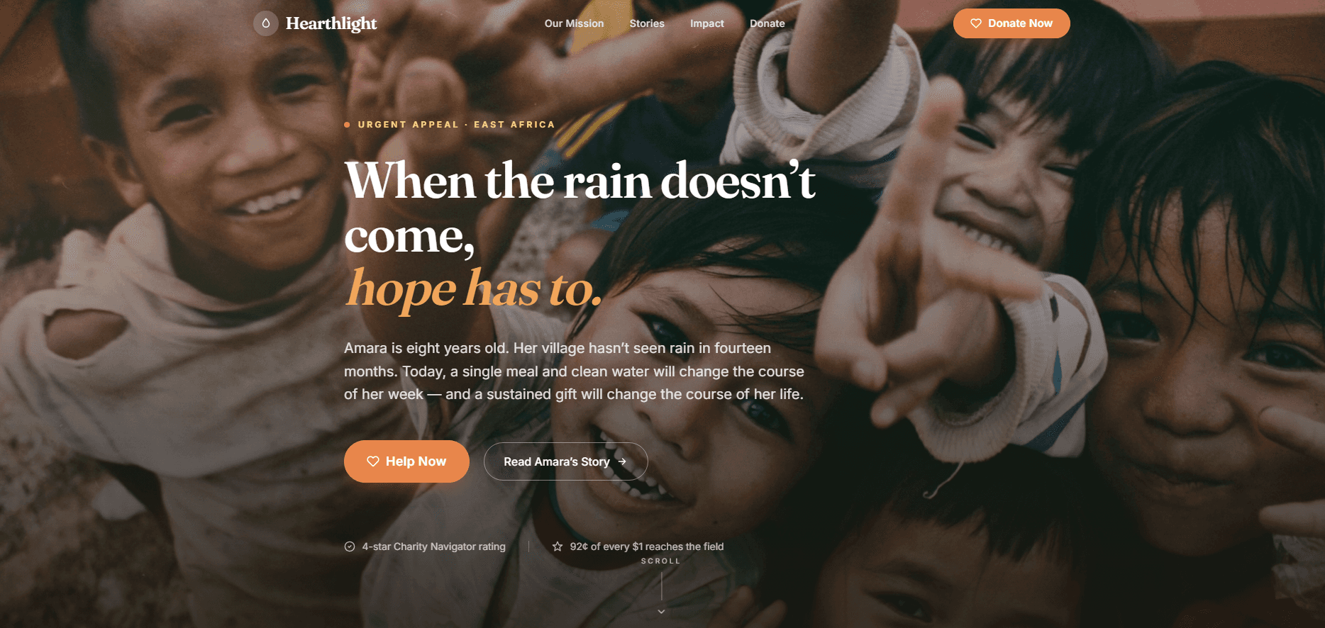 Charity&Donation Site Template preview 1