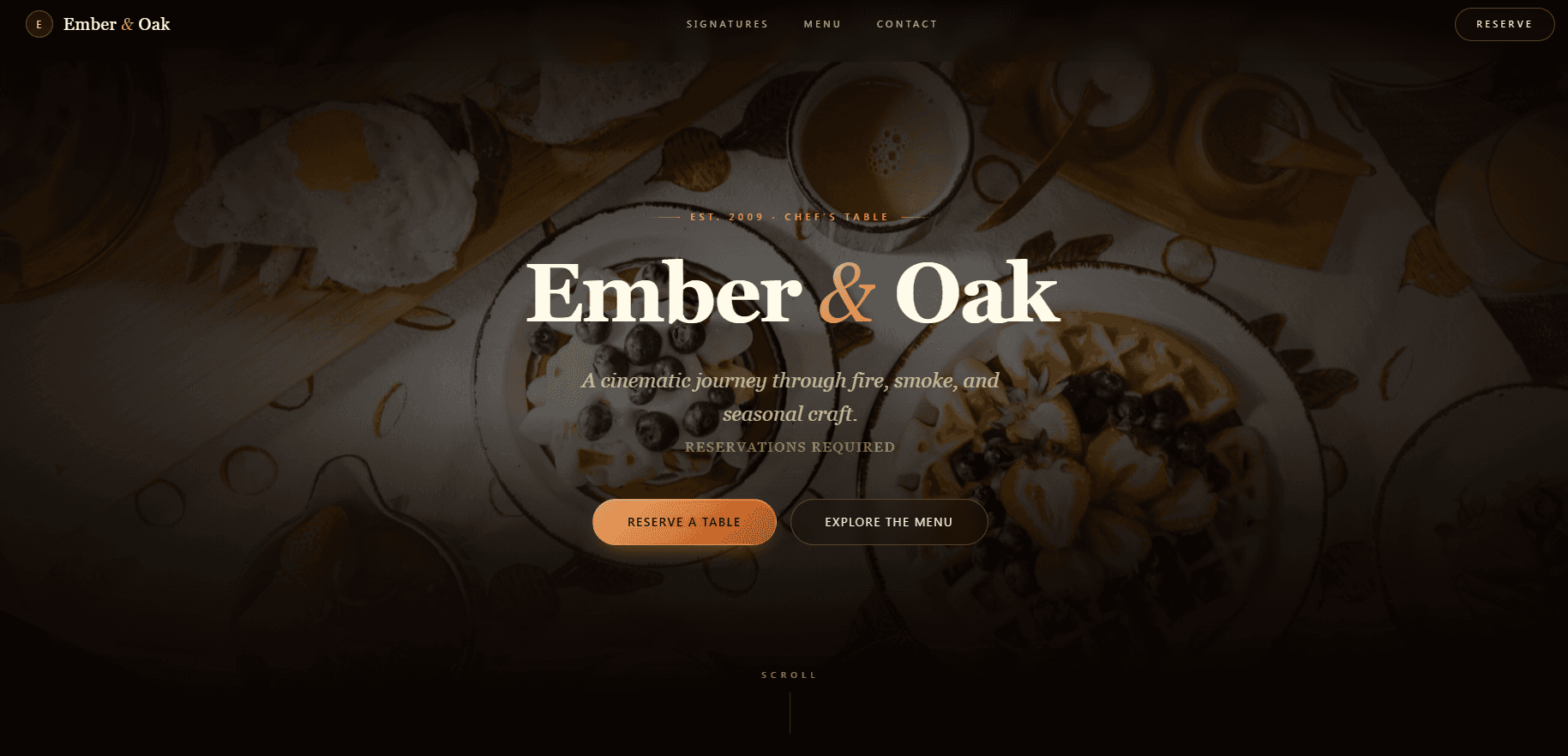 Restaurant Homepage Design Template preview 1