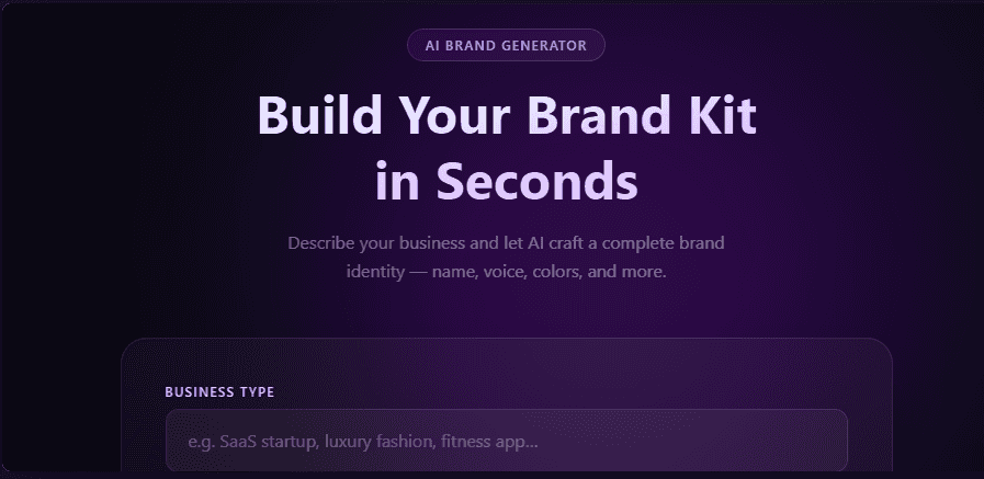 AI Brand Kit Generator