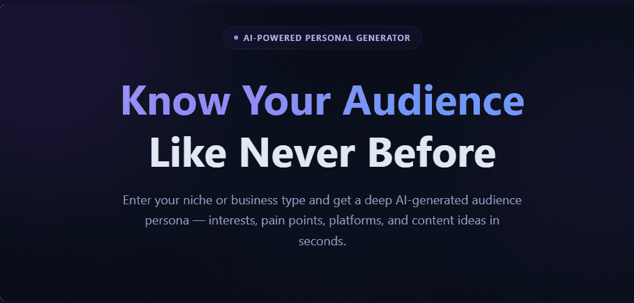 AI Audience Persona Generator