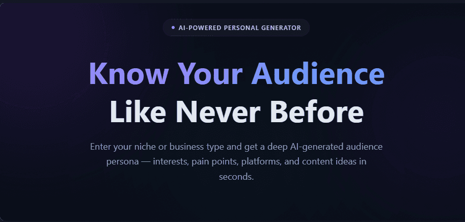 AI Audience Persona Generator preview 1