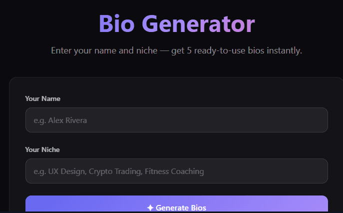 Smart Bio Generator