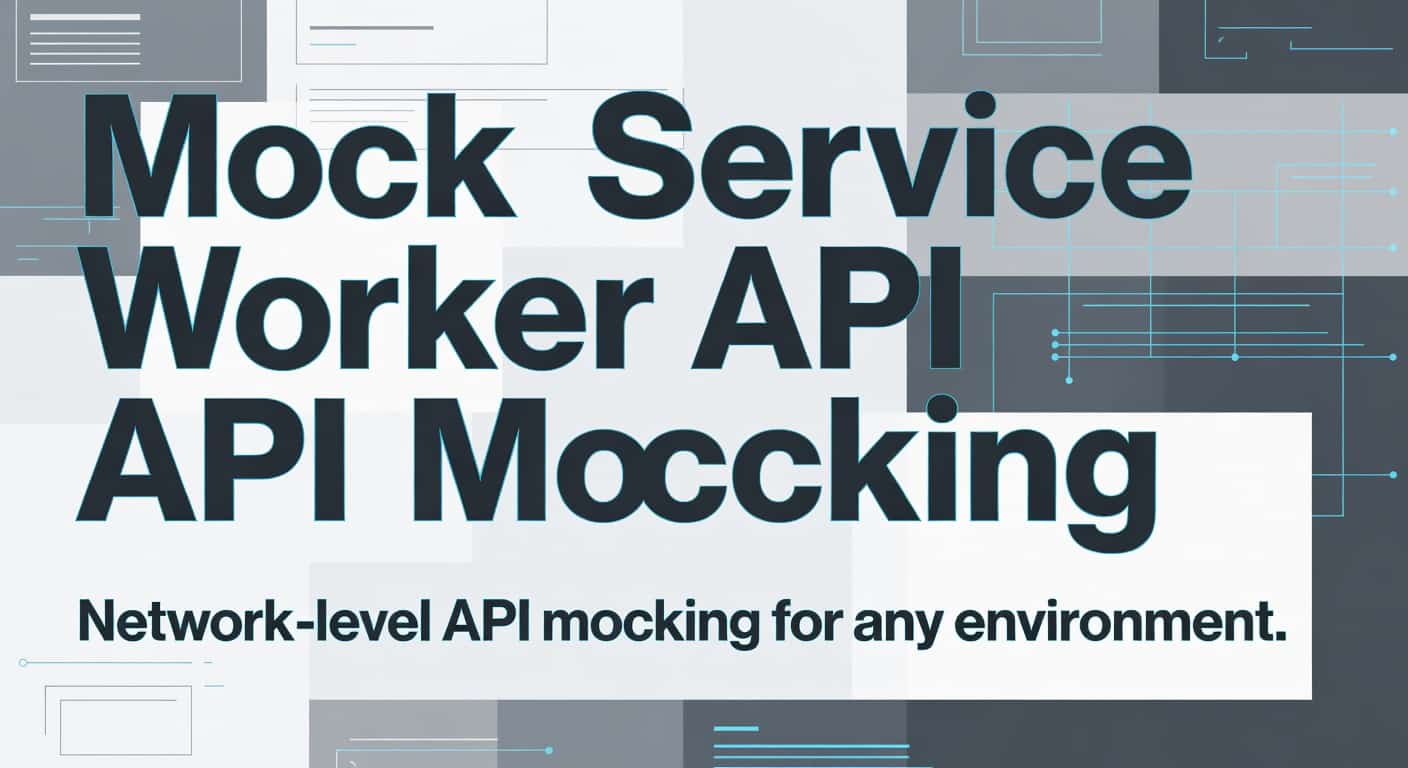 Mock Service Worker API Mocking for JavaScript