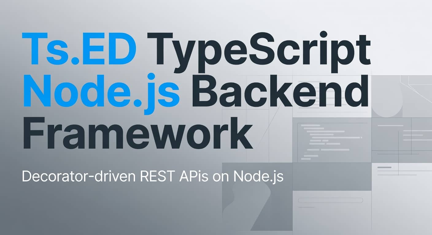 Ts.ED TypeScript Node.js Backend Framework preview 1