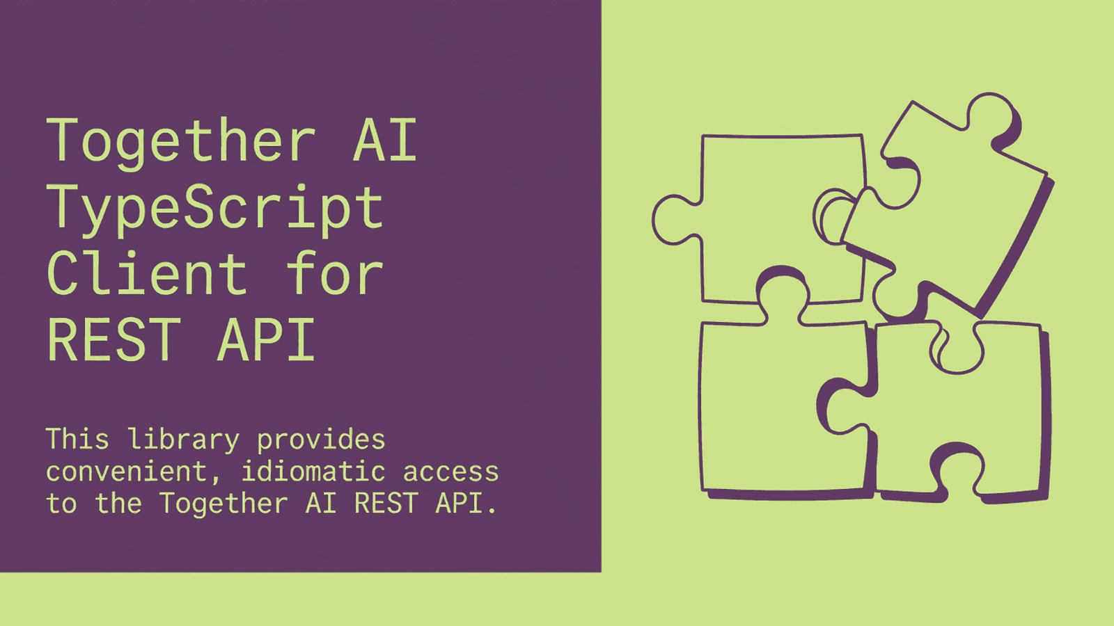 Together AI TypeScript Client for REST API preview 1