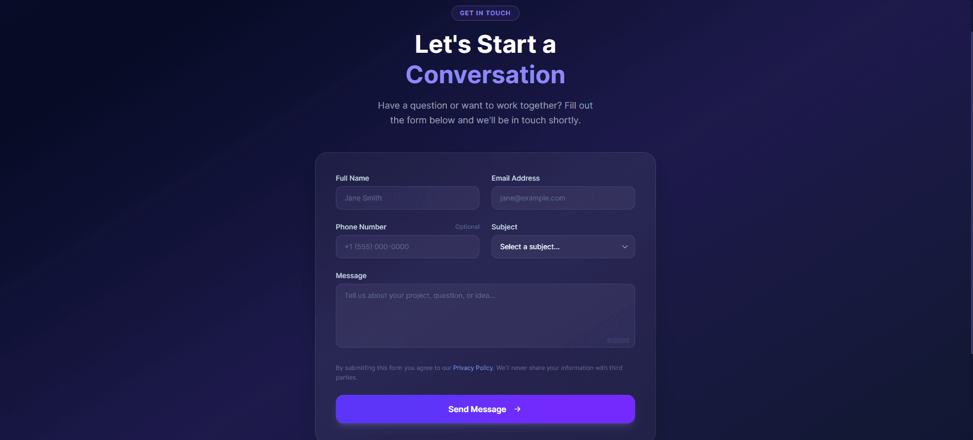 Contact Form preview 1