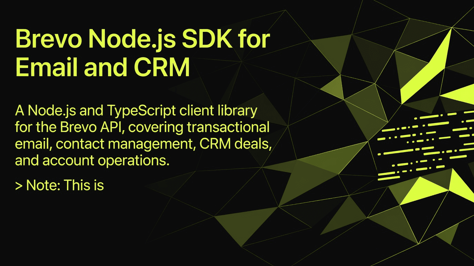 Brevo Node.js SDK for Email and CRM preview 1