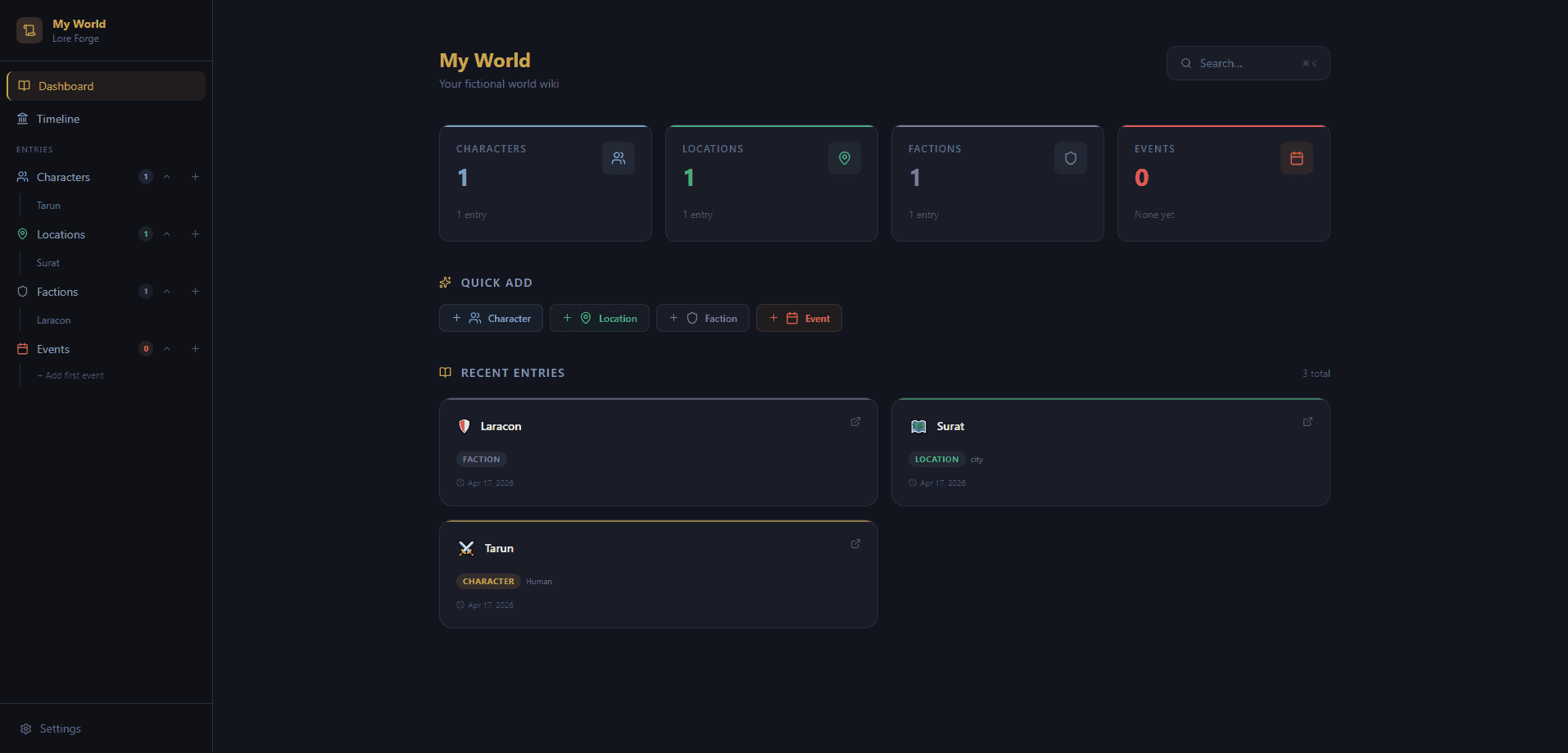 Story Worldbuilding Wiki App